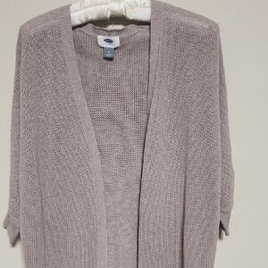 Old Navy Light Gray Open-Front Cardigan